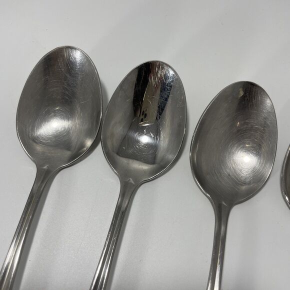 Lot Of 5 Oneida GALA IMPULSE Stainless Oval Spoon 6 3/4” Vintage - Picture 2 of 6